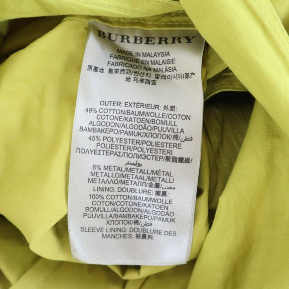 Burberry Brit Chartreuse Mini Trench - Picture 4 of 5